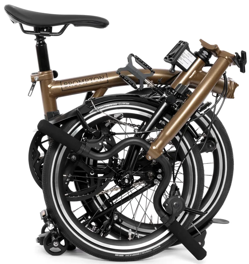 Brompton P Line Explore 12 Speed Folding Bike 2024 in Bronze Sky-3